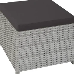 tectake Wicker tuinset Manhattan 4+4+1 met aluminium frame en beschermhoes