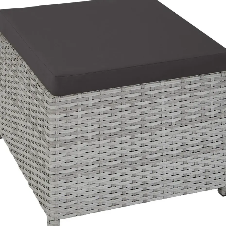 tectake Wicker tuinset Manhattan 4+4+1 met aluminium frame en beschermhoes