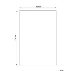 TELLIKAYA - Loper vloerkleed - Groen/Beige - 160 x 230 cm - Jute