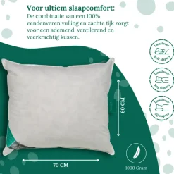 Ten Cate 100% Eendenveren Hoofdkussen - 60x70