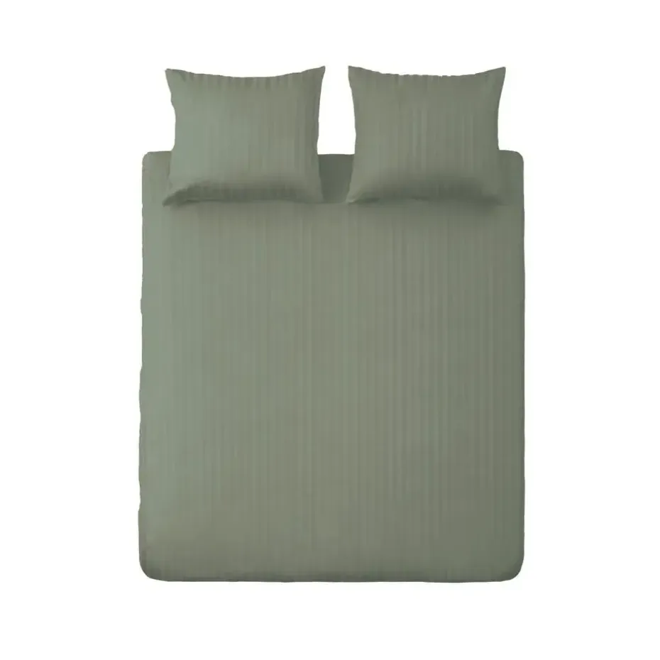 Ten Cate 100% Katoensatijnen Tweepersoons Dekbedovertrek - 200x200/220 - Groen