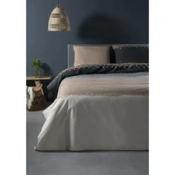 Ten Cate Katoenen Dekbedovertrek - 240x200/220 - Zig Zag Taupe