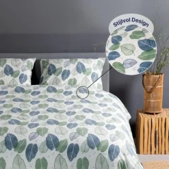 Ten Cate Katoenen Dekbedovertrek - 240x200/220 cm - Graphic Leaves