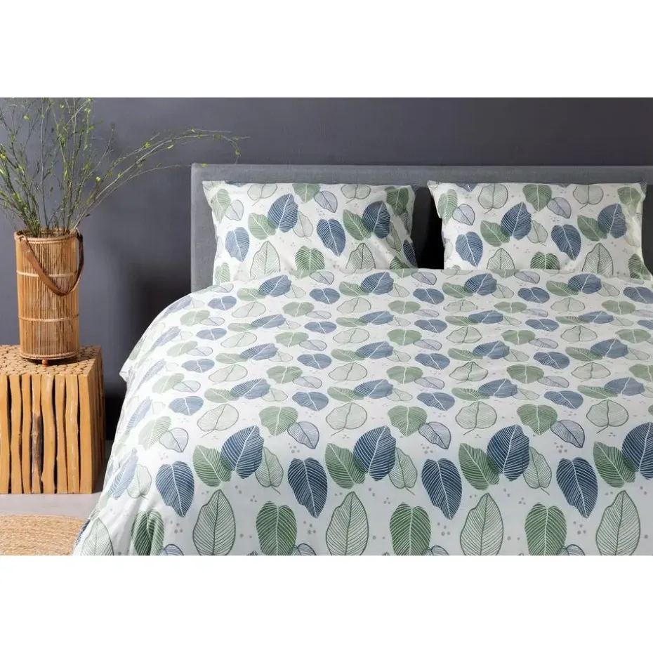 Ten Cate Katoenen Dekbedovertrek - 240x200/220 cm - Graphic Leaves