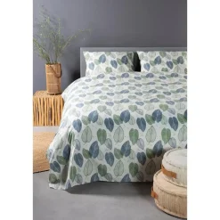 Ten Cate Katoenen Dekbedovertrek - 240x200/220 cm - Graphic Leaves