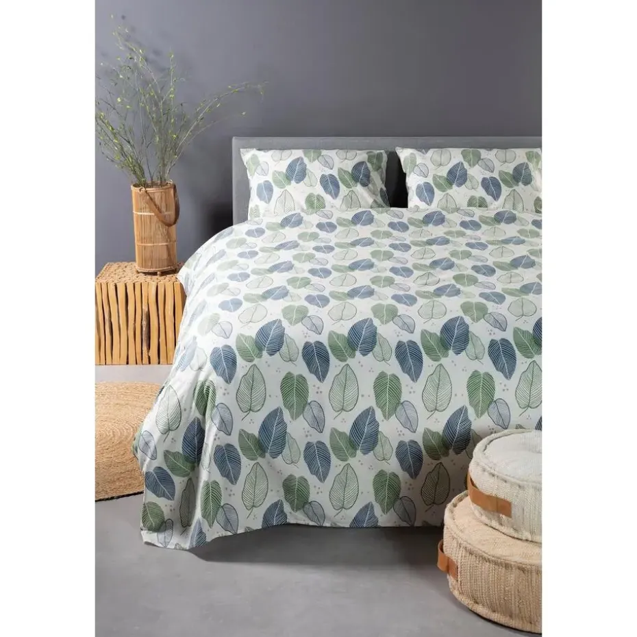 Ten Cate Katoenen Dekbedovertrek - 240x200/220 cm - Graphic Leaves