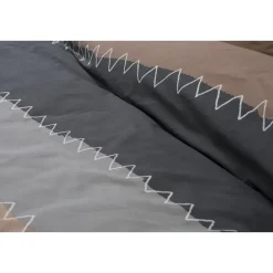 Ten Cate Katoenen Dekbedovertrek - 140x200/220 - Zig Zag Taupe