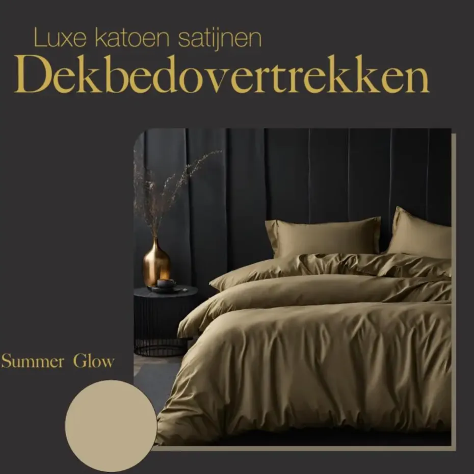 Ten Cate Premium Katoensatijnen Dekbedovertrek 200x200/220 - Glow