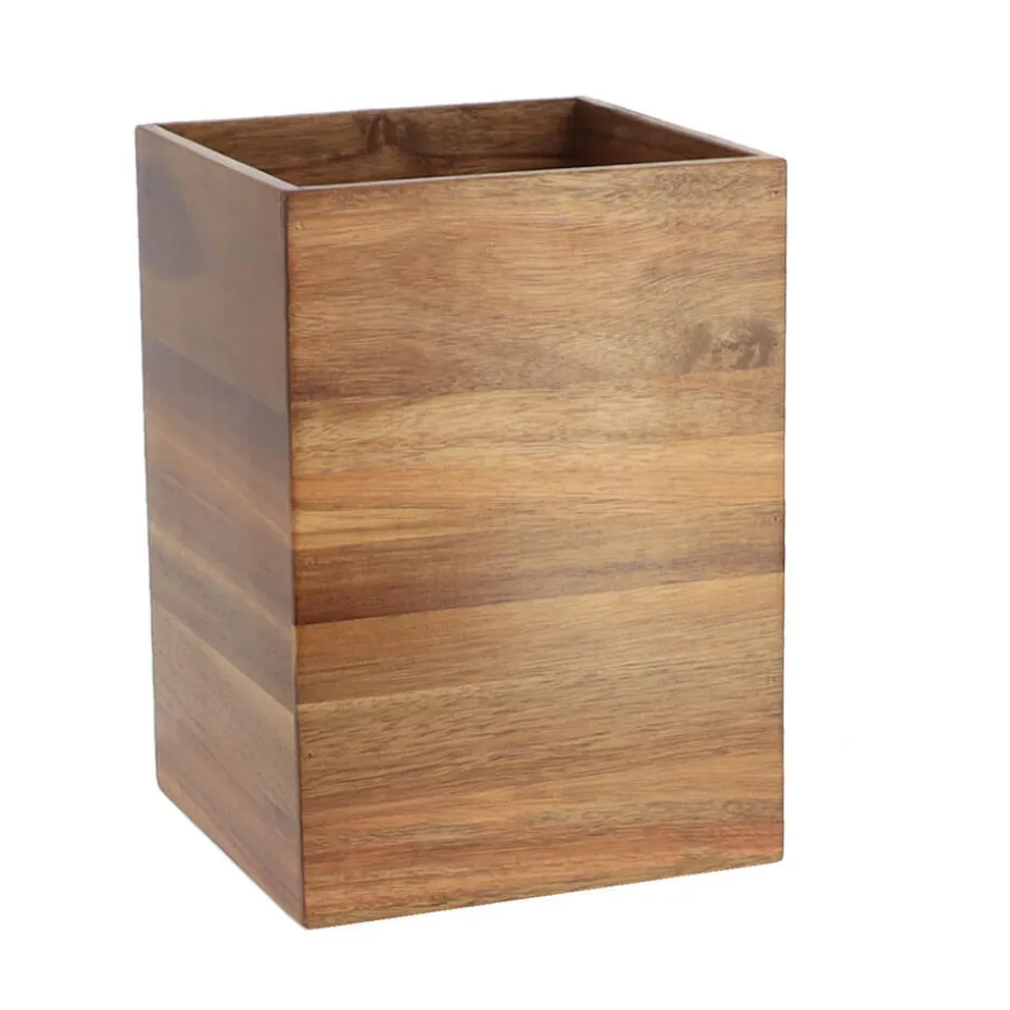 Tendance Badkamer prullenbak - 7.5L - donker bruin - 26 cm