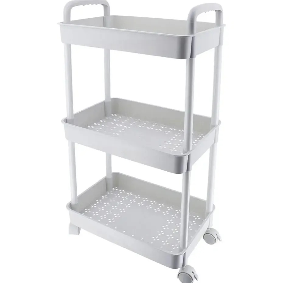 Tendance Keuken/badkamer trolley 3 laags - 38 x 26 x 77cm - wit