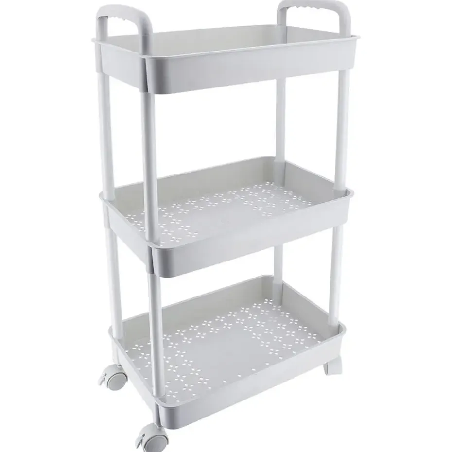 Tendance Keuken/badkamer trolley 3 laags - 38 x 26 x 77cm - wit