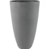 Ter Steege Bloempot - gerecycled kunststof - grijs - 50 x 29 cm