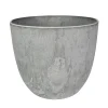Ter Steege Bloempot - grijs - natuursteen look - 23 x 20 cm