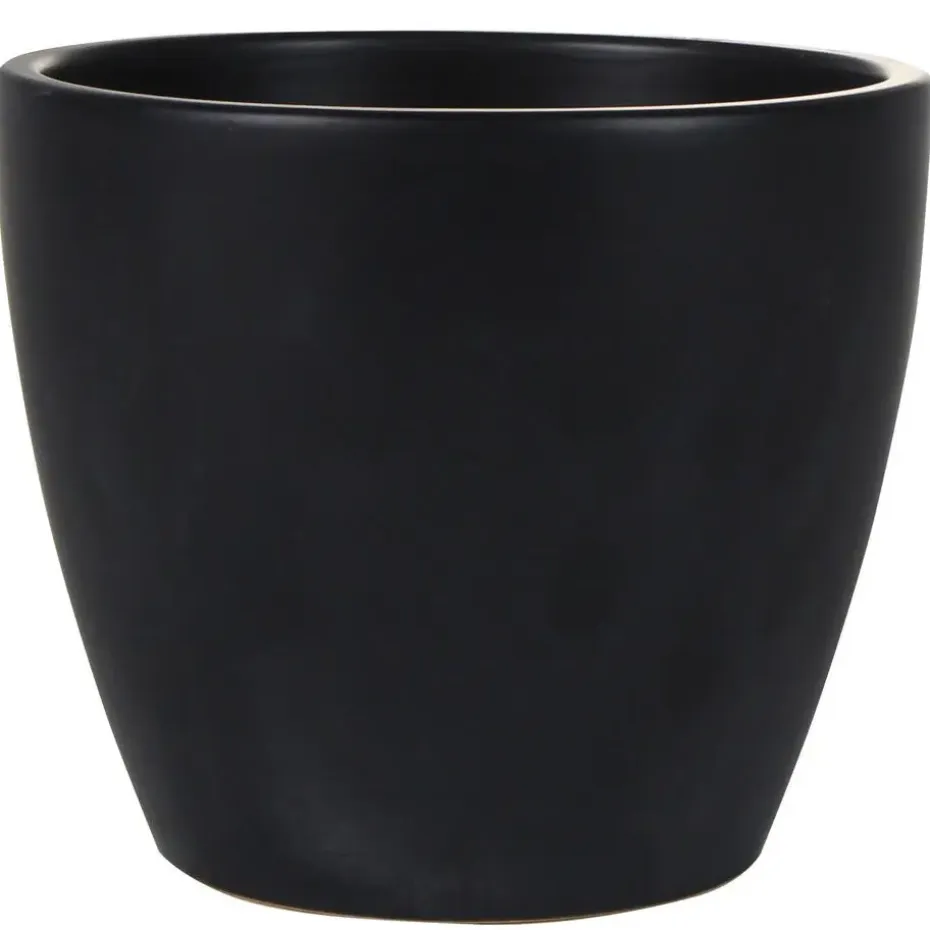 Ter Steege Bloempot - zwart - Scandinavisch - 16 x 18 cm