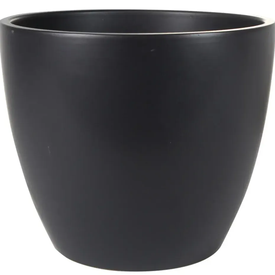 Ter Steege Bloempot - zwart - Scandinavisch - 33 x 28 cm