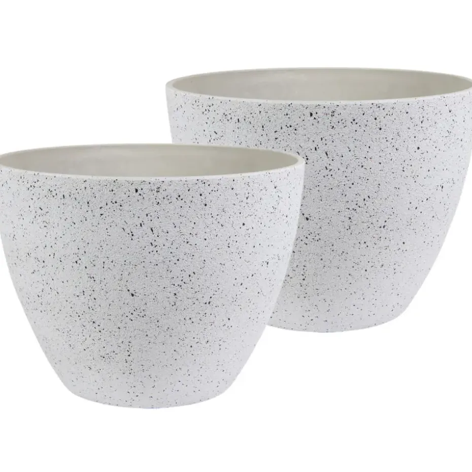 Ter Steege Plantenpot - wit - kunststof - 22 x 17 cm