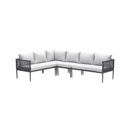 Teramon hoekset - 4-dlg. - carbon black - dark grey - valley sand