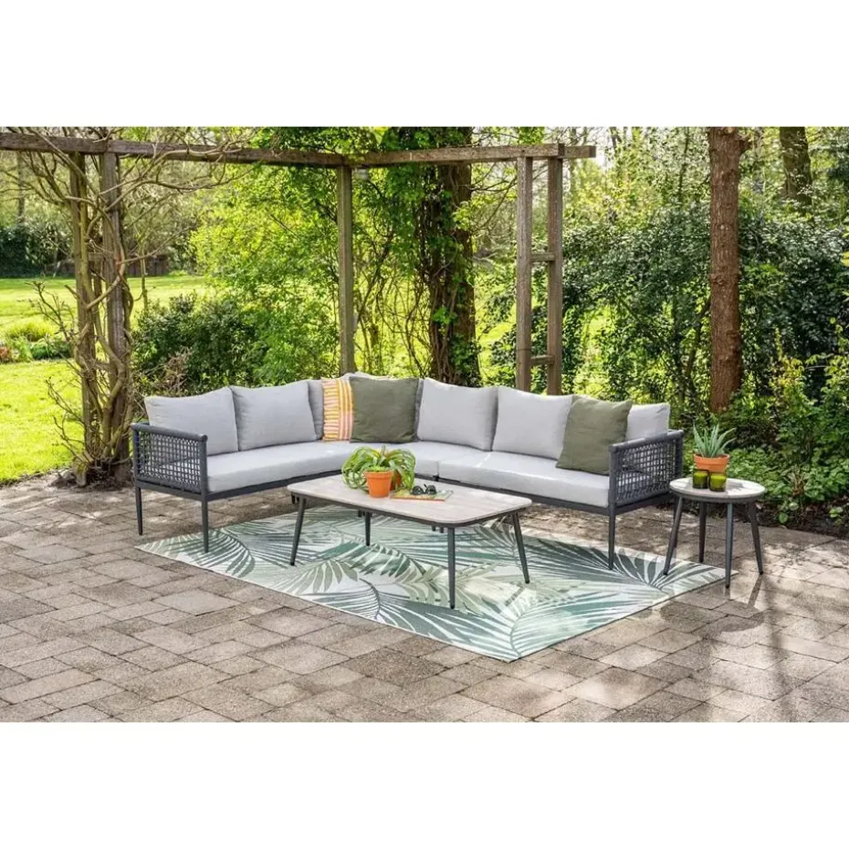 Teramon hoekset - 4-dlg. - carbon black - dark grey - valley sand