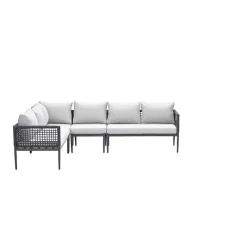 Teramon hoekset - 4-dlg. - carbon black - dark grey - valley sand