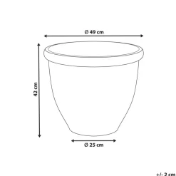 TESALIA - Bloempot - Lichtbeige - 49 cm - Polyresin