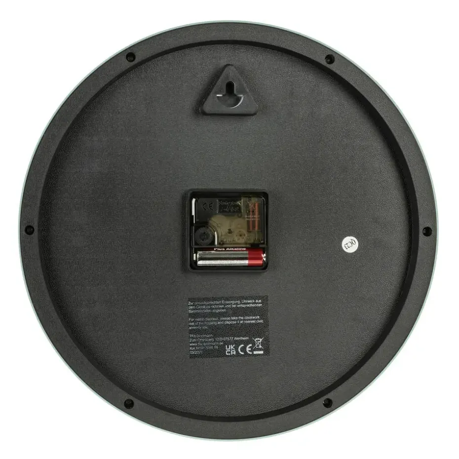 TFA Kinderkamer wandklok - dieren - lichtblauw - D30 cm - rond