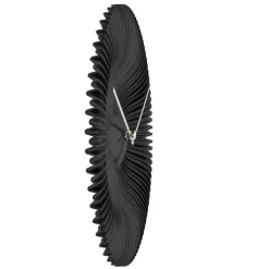 TFA radio gestuurde wandklok - kunststof - zwart - Dia 18 cm