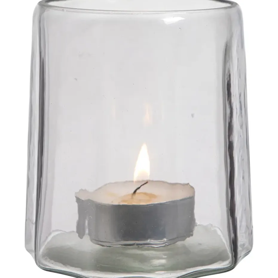 Theelichthouder Dily - zand - 12,5xØ12 cm