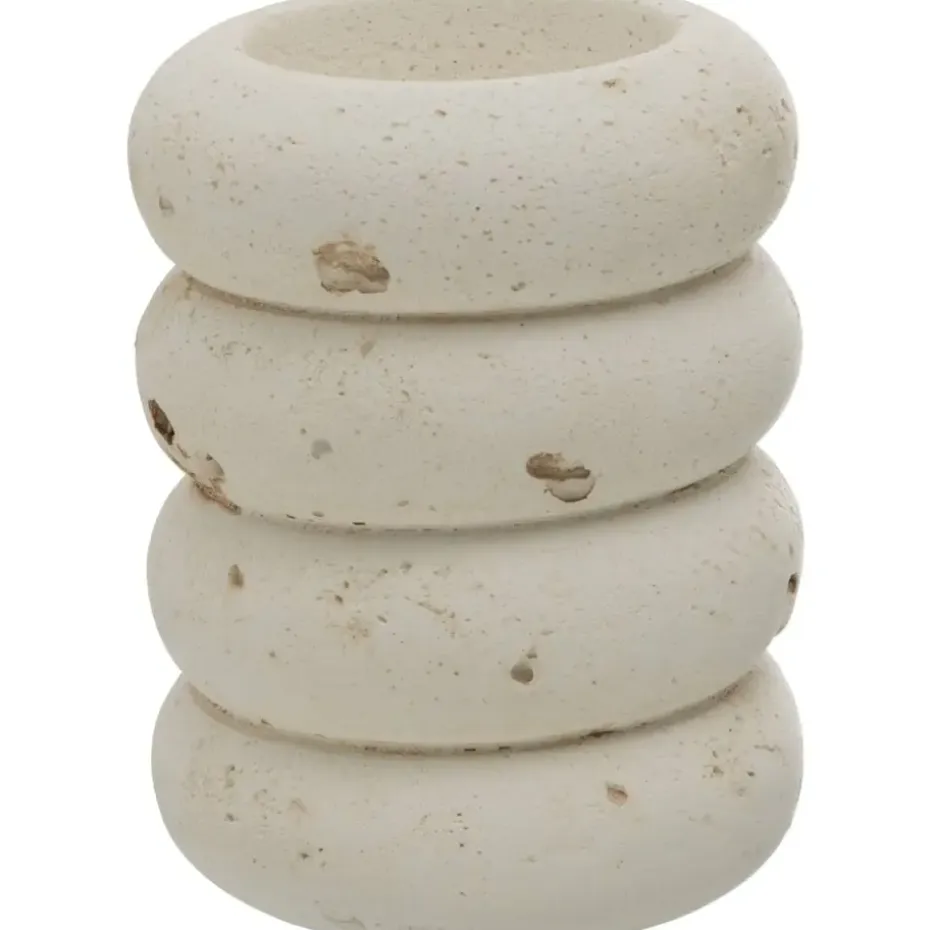 Theelichthouder Nordic - off-white - 8,5xØ7 cm