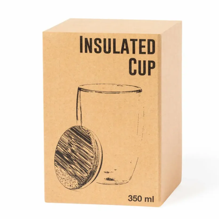 Thermische koffieglazen/theeglazen - dubbelwandig - 350 ml