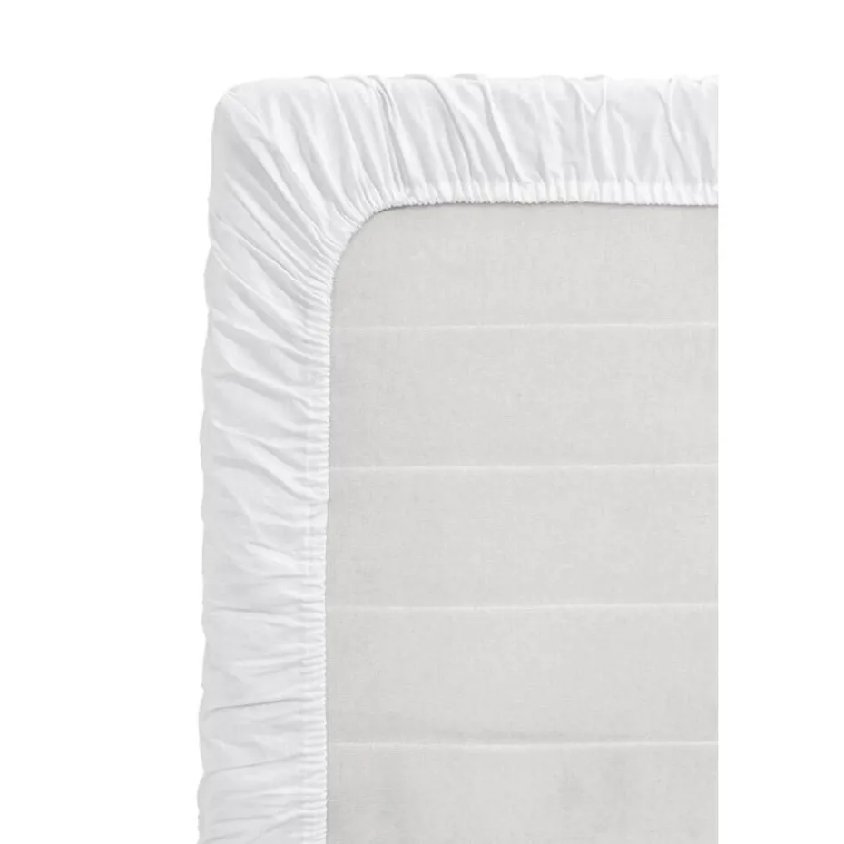 Topper hoeslaken - katoen - wit - 180x200 cm
