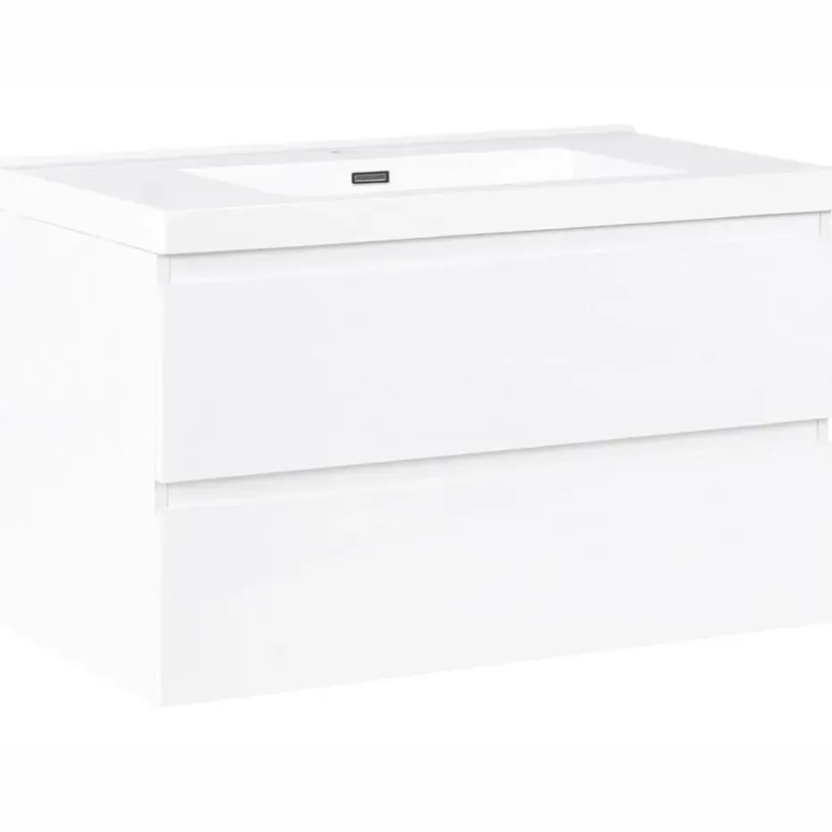 TOTA - Wandgemonteerd meubel met wasbak - Wit - MDF