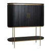 Tower living Rivello barkast 2 deurs zwart 135x45x150cm