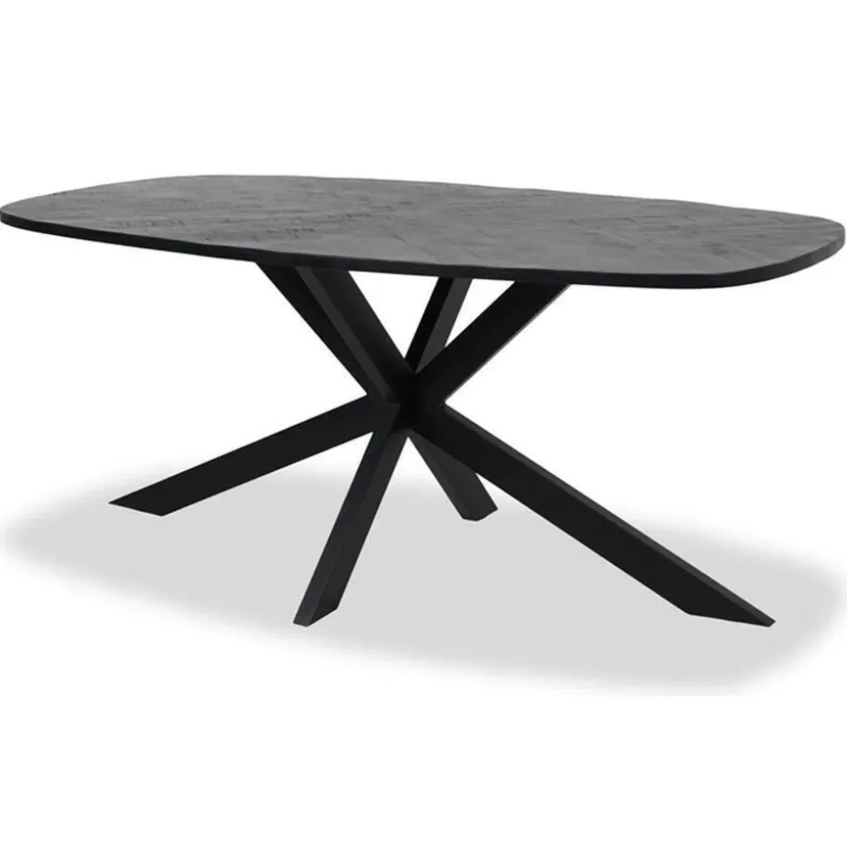 Tower Living Silvi eettafel visgraat zwart 240x100x78