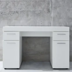 Trendteam Modern Bureau Amanda - 120 x 41 x 76 cm - High Glossy White
