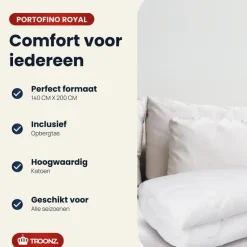 Troonz Dekbed Portofino - 4 Seizoenen - Tweepersoons Dekbed - 200x200cm