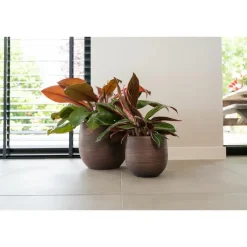 TS Collection plantenpot - Lydia - paars - 20 x 22 cm - keramiek