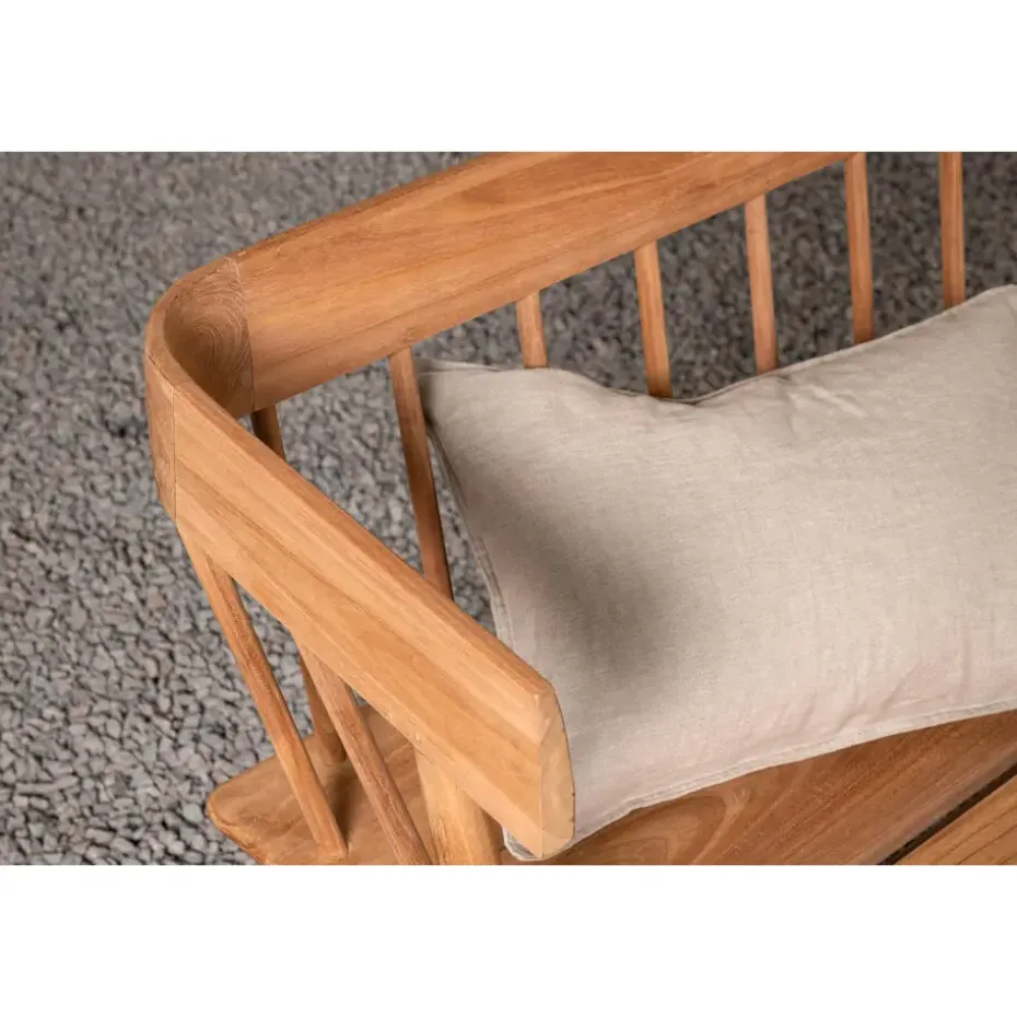 Tuinbank Naturel Teakhout - 132x132x85cm - Split