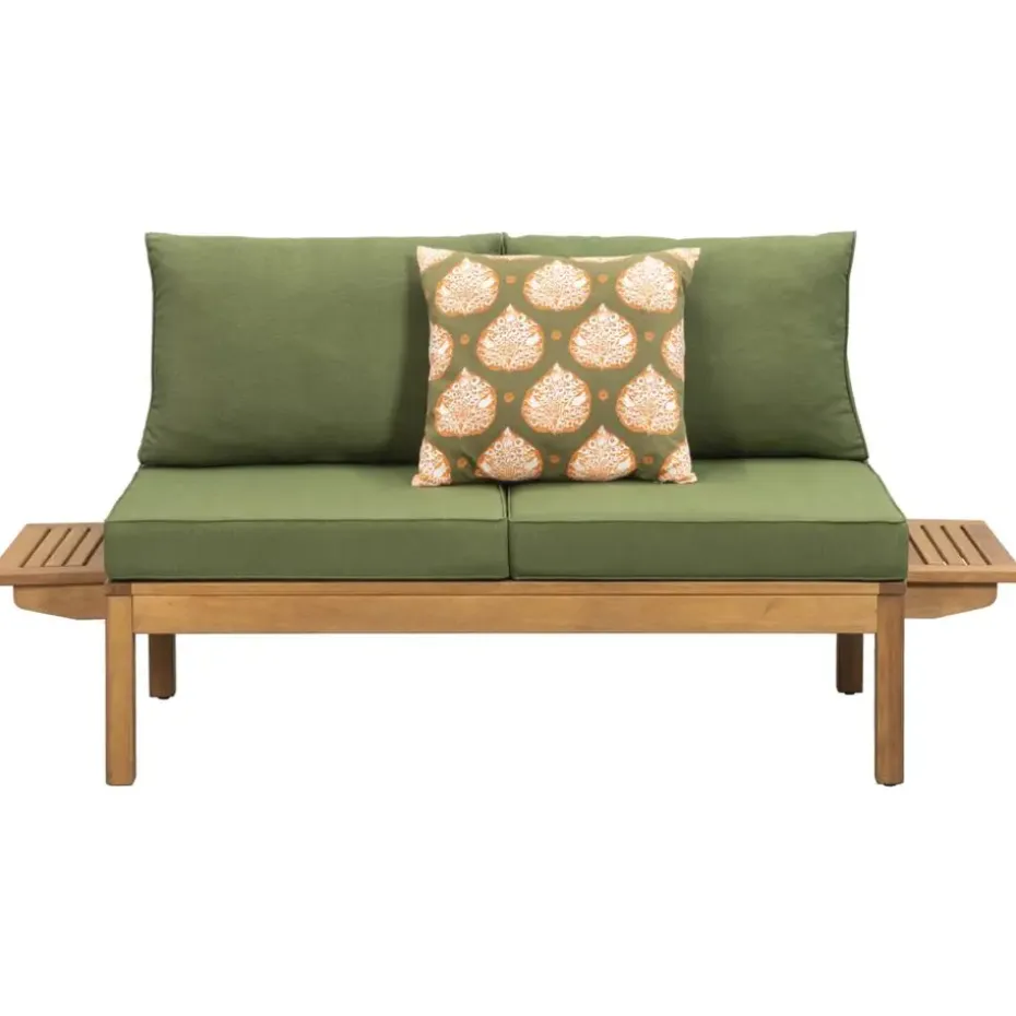Tuinbank Orleàns Brest - naturel/donkergroen - 61x157x61 cm