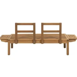 Tuinbank Orleàns Brest - naturel/donkergroen - 61x157x61 cm