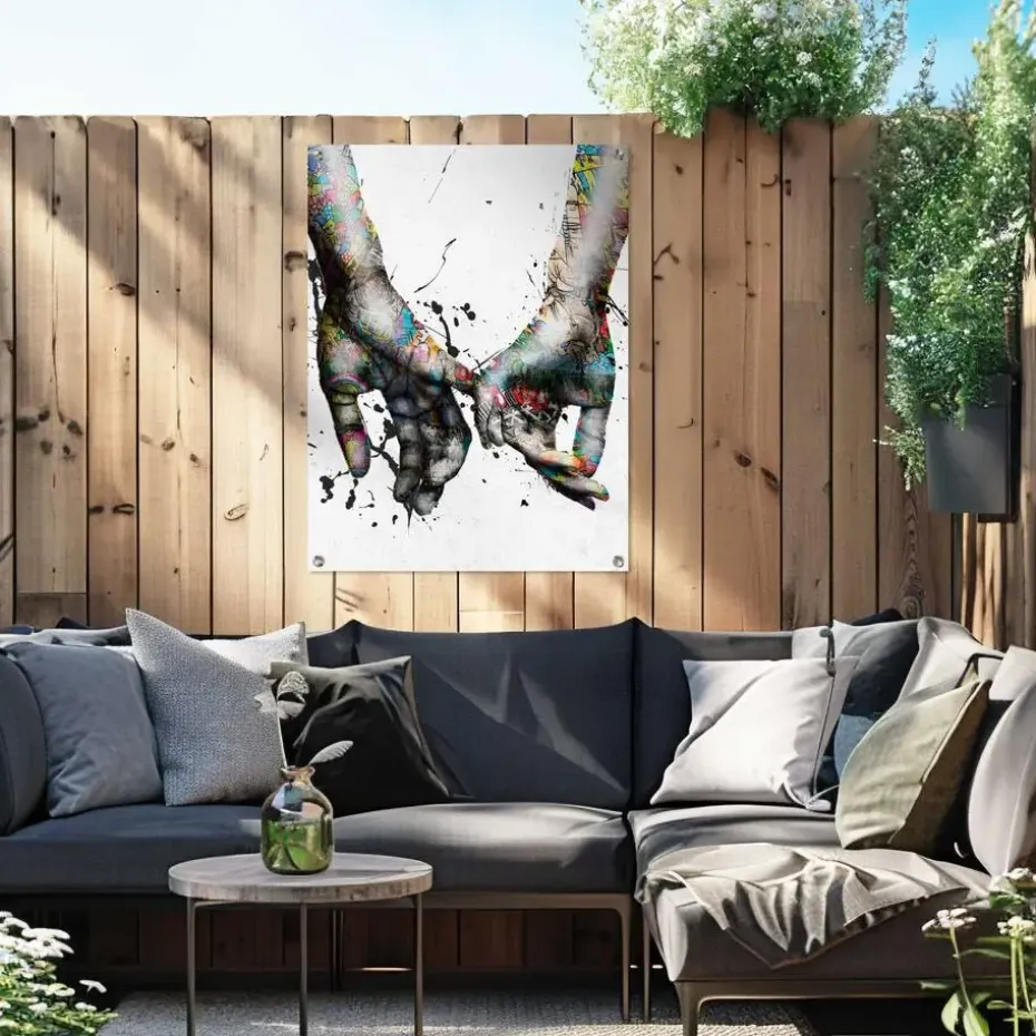 Tuinposter Liefde - 80 x 60cm - Bont