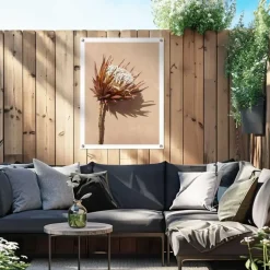 Tuinposter Schaduw bloem - 80 x 60cm - Bruin