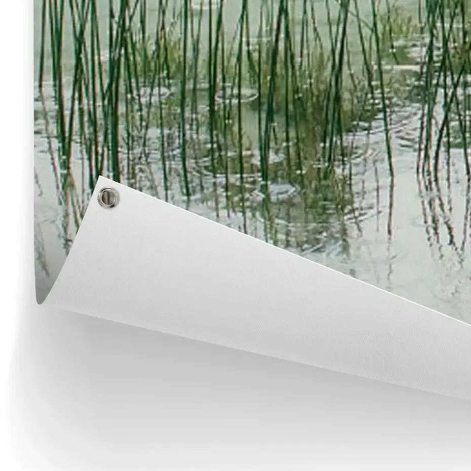 Tuinposter Steiger aan de rand van het meer - 100 x 140cm - Groen