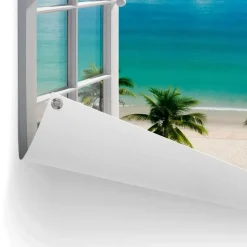 Tuinposter Uitzicht over zee - 80 x 60cm - Blauw