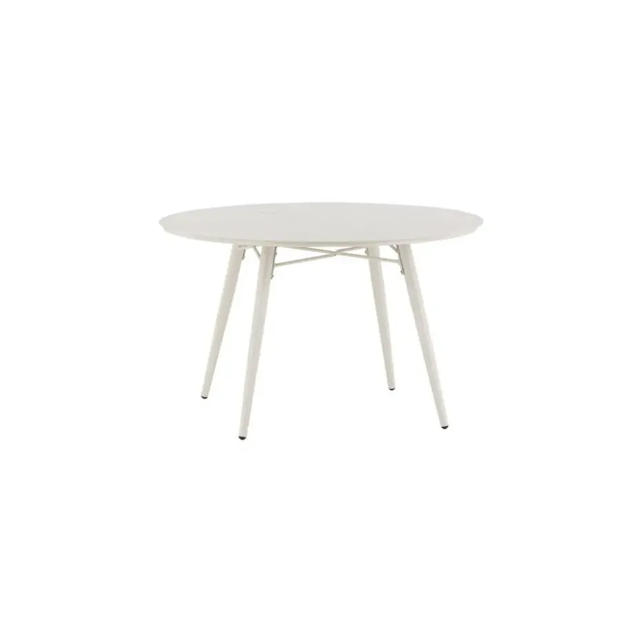 Tuintafel Beige Aluminium - 120x120x75cm - Lina