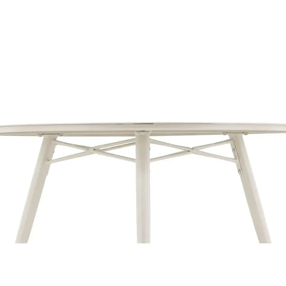 Tuintafel Beige Aluminium - 120x120x75cm - Lina