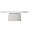 Tuintafel Ovaal - Wit Betonlook - 200x110x74cm - Myrna