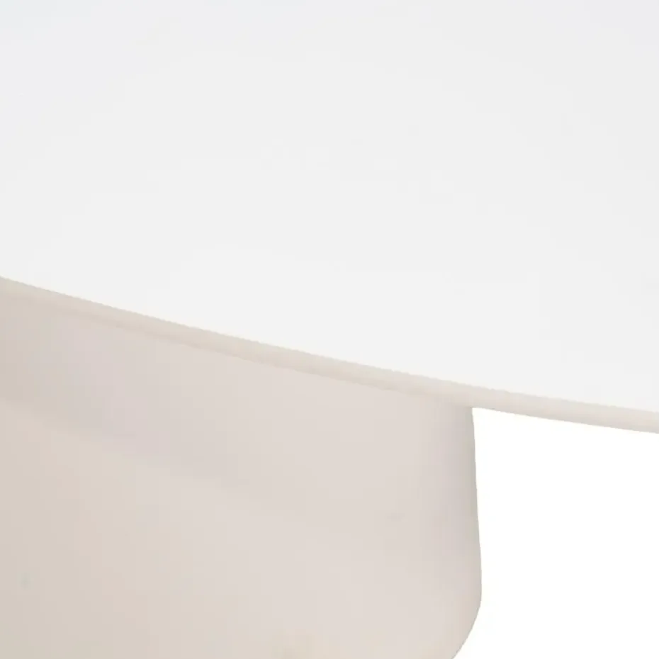 Tuintafel Ovaal - Wit Betonlook - 200x110x74cm - Myrna