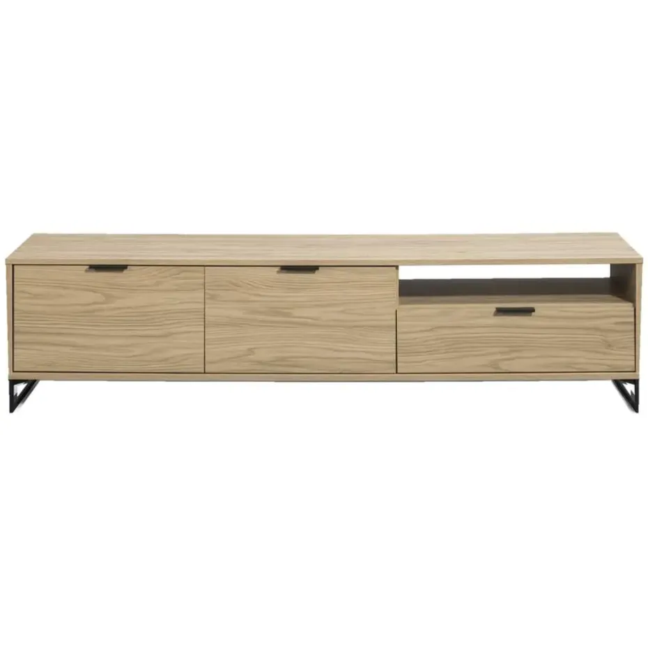 TV-meubel Lucca - eikenkleur - 46x185x48 cm