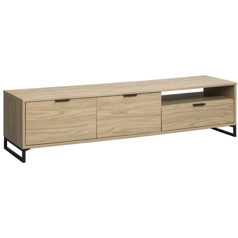 TV-meubel Lucca - eikenkleur - 46x185x48 cm