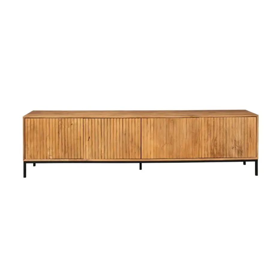 Tv-meubel Naturel Hout - 210x45x55cm - Madison